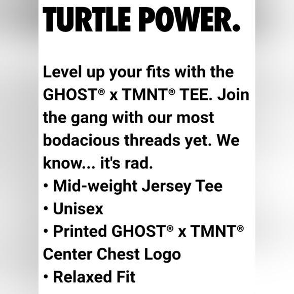 Ghost Lifestyle "Ghost X TMNT" (MICHAELAGELO) Tee - Picture 11 of 11